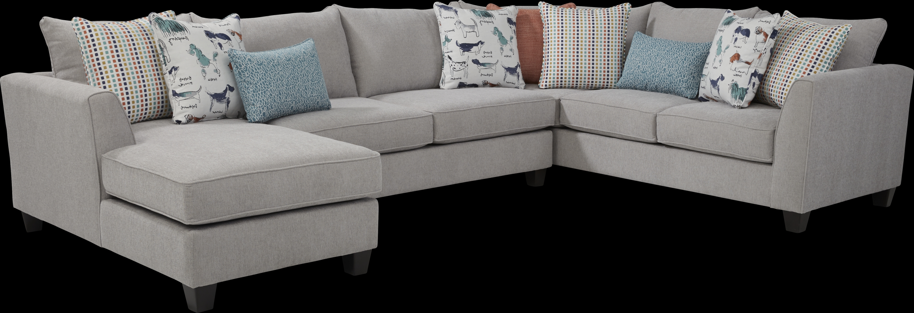 Rover Ridge Gray 6 Pc Sectional Living Room - Thumbnail - Image 2