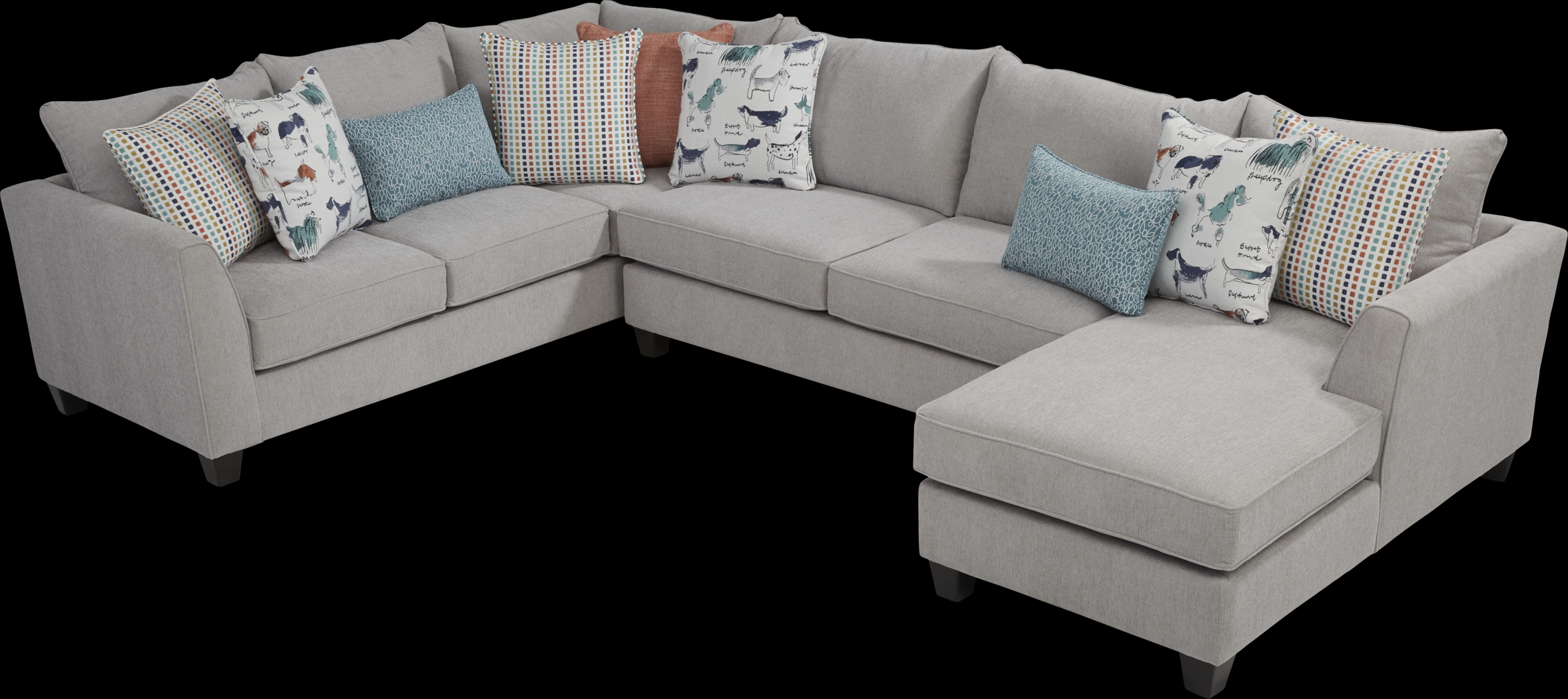 Rover Ridge Gray 3 Pc Sleeper Sectional - Thumbnail - Image 2