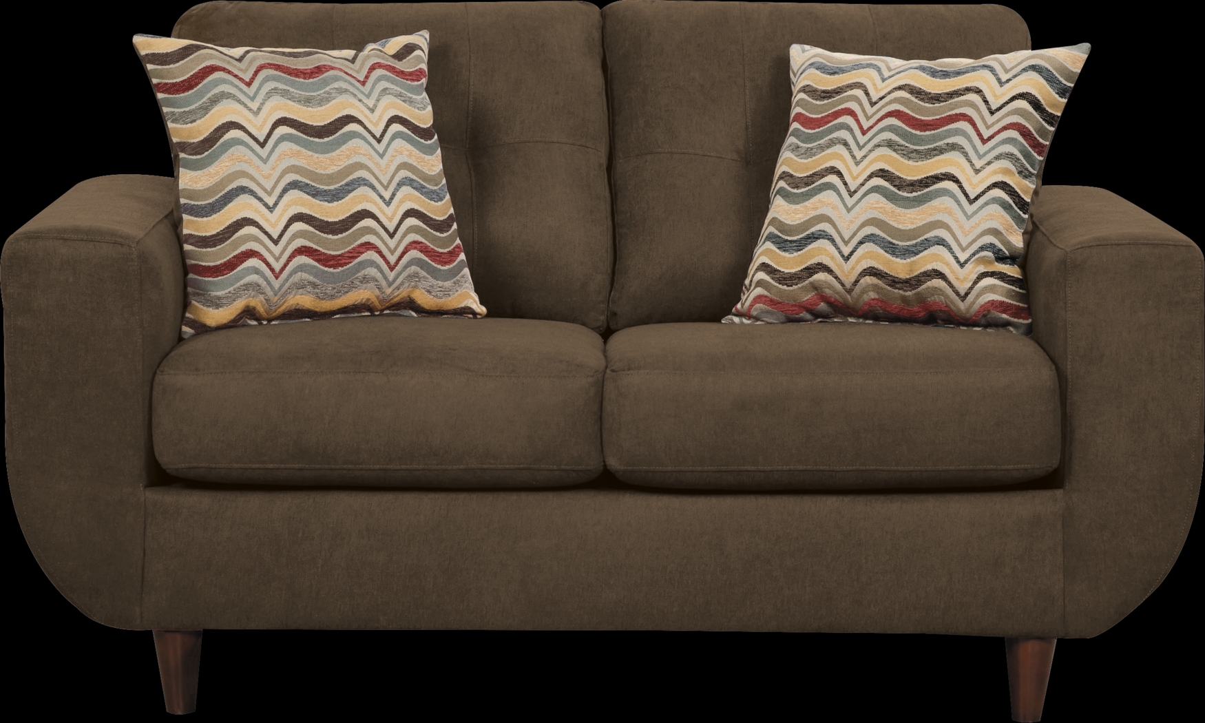 Rowlett Brown Loveseat - Thumbnail - Image 1