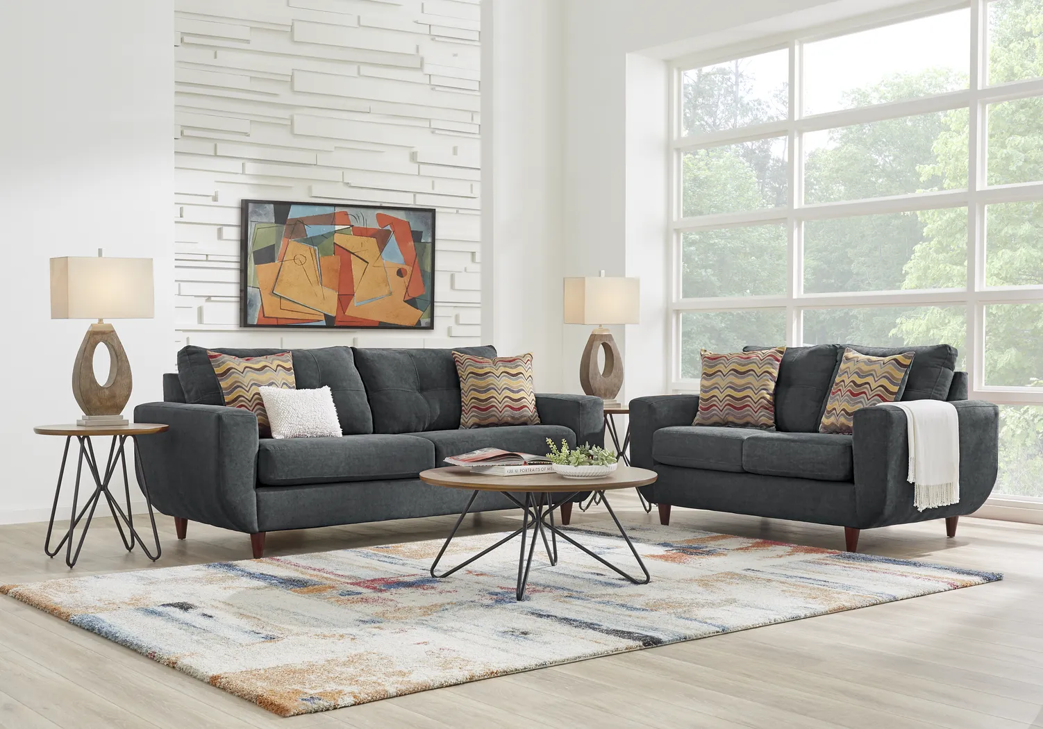 Rowlett Gray 2 Pc Living Room - Thumbnail - Image 1