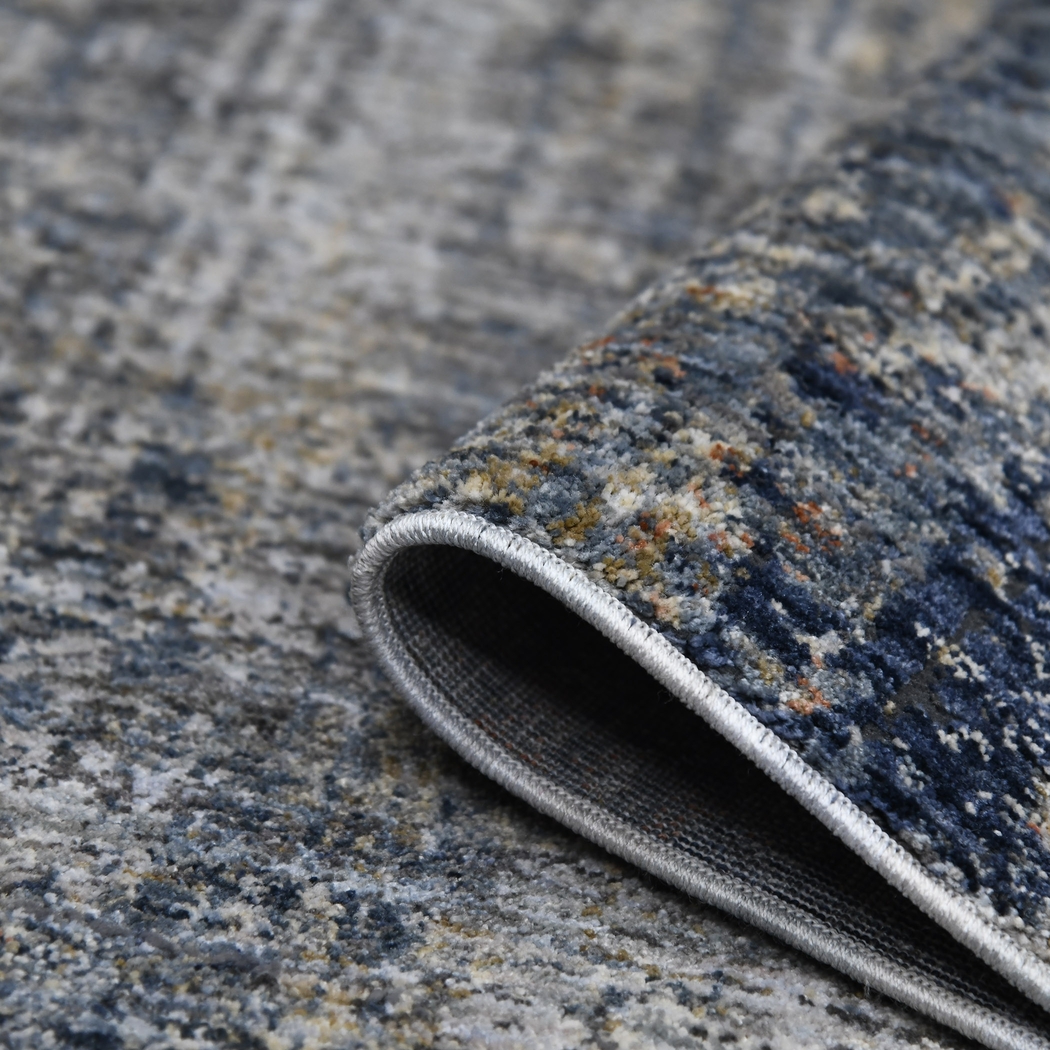 Rowom Gray/Orange 7'10 x 9'10 Rug - Thumbnail - Image 5