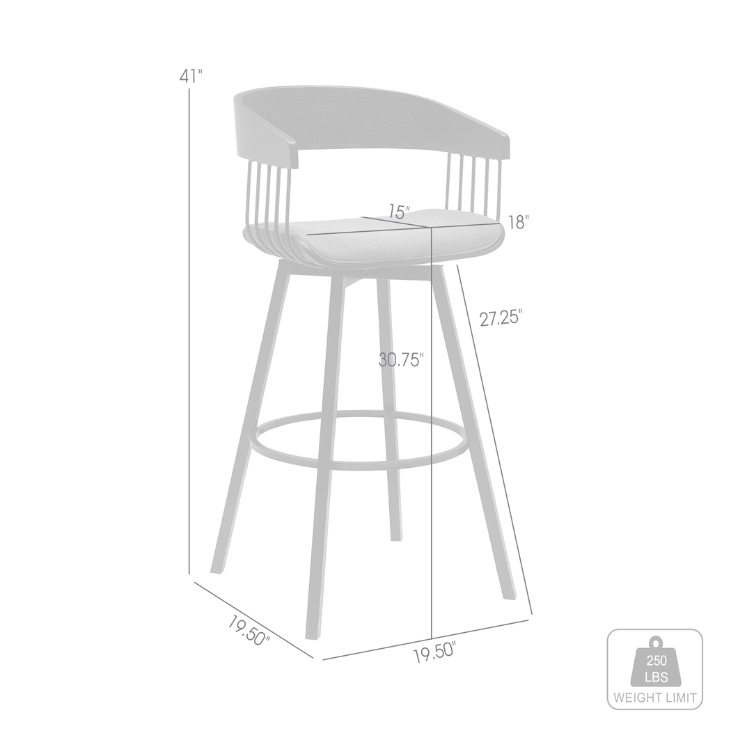 Rowtimber Gray Swivel Barstool - Thumbnail - Image 7