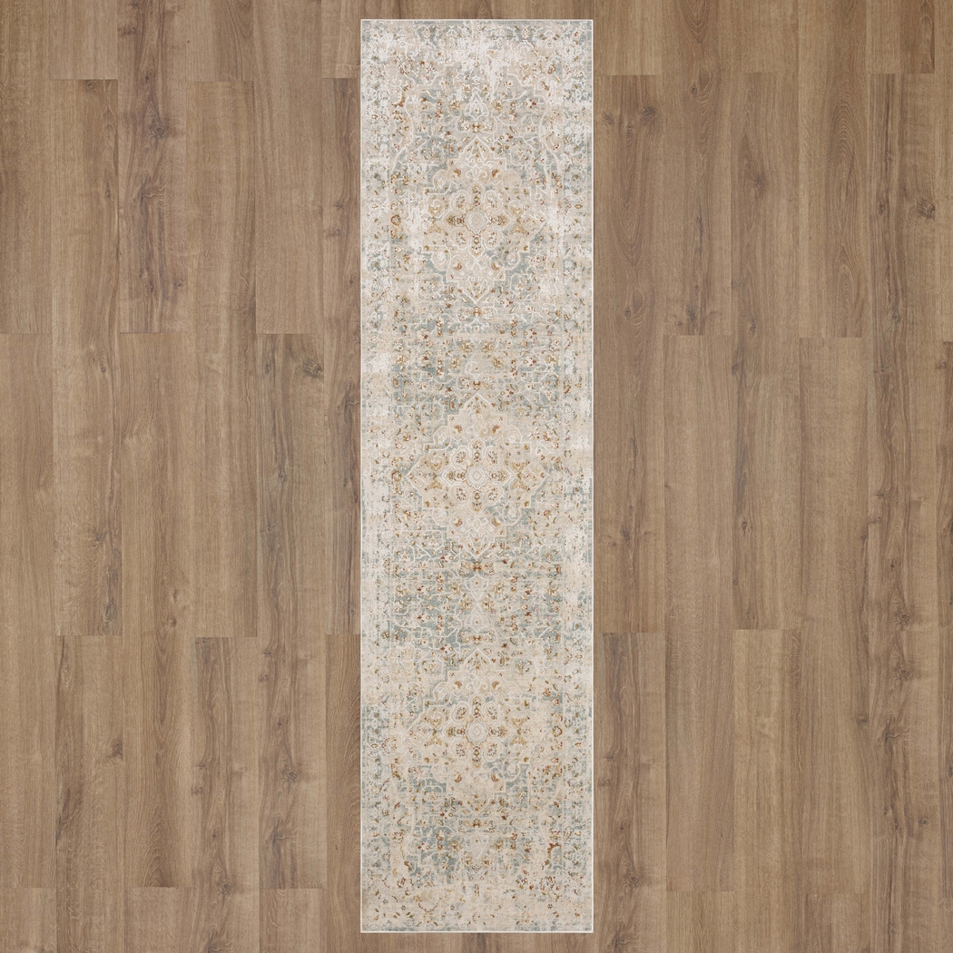 Roxfield Blue 2'6 x 10' Runner Rug - Thumbnail - Image 3