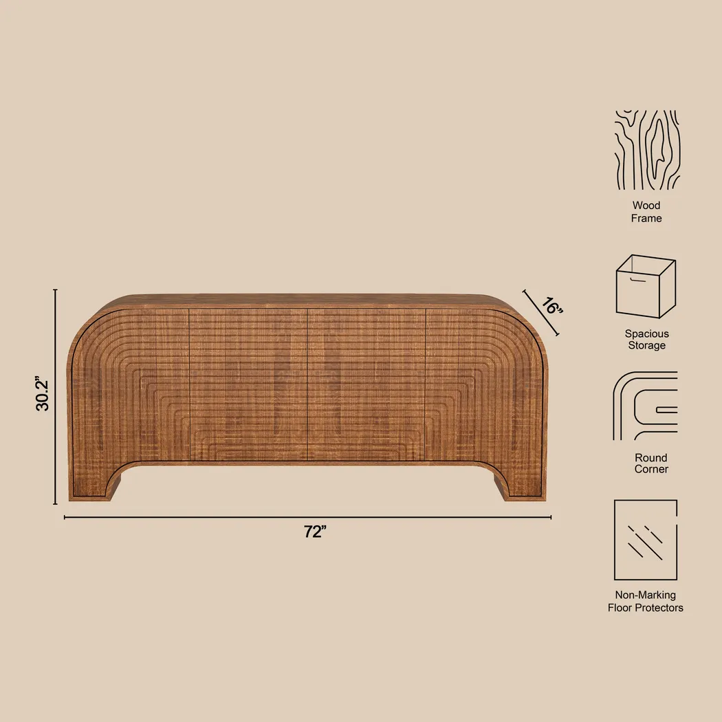 Roxiu Brown Sideboard - Thumbnail - Image 7