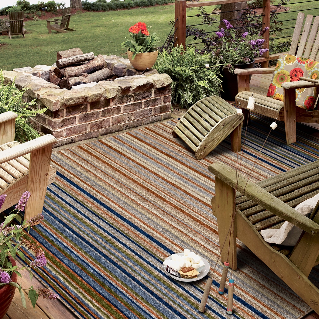 Roxmeny Multi 6' x 9' Indoor/Outdoor Rug - Thumbnail - Image 3