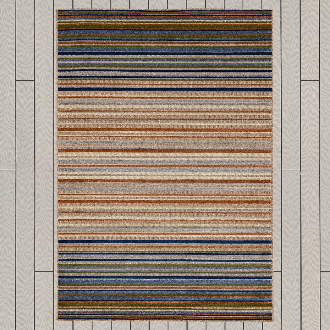 Roxmeny Multi 6' x 9' Indoor/Outdoor Rug - Thumbnail - Image 4