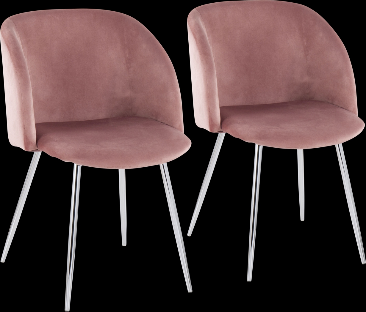 Roxton Pink Dining Chair Set of 2 - Thumbnail - Image 1