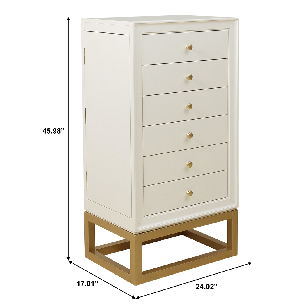 Roxwood White Jewelry Armoire - Thumbnail - Image 10