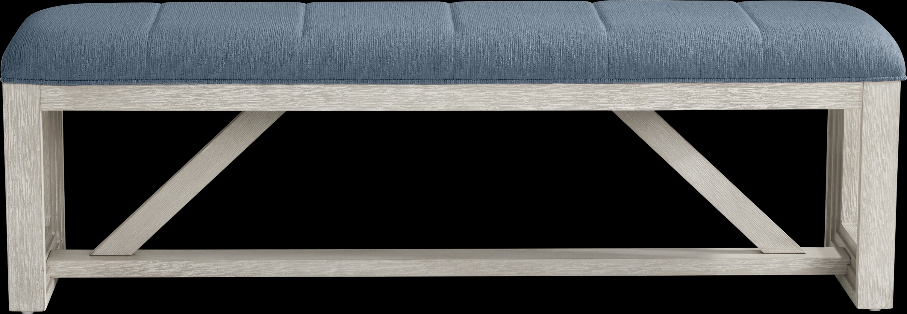 Royal Park Blue Upholstered Bench - Thumbnail - Image 2