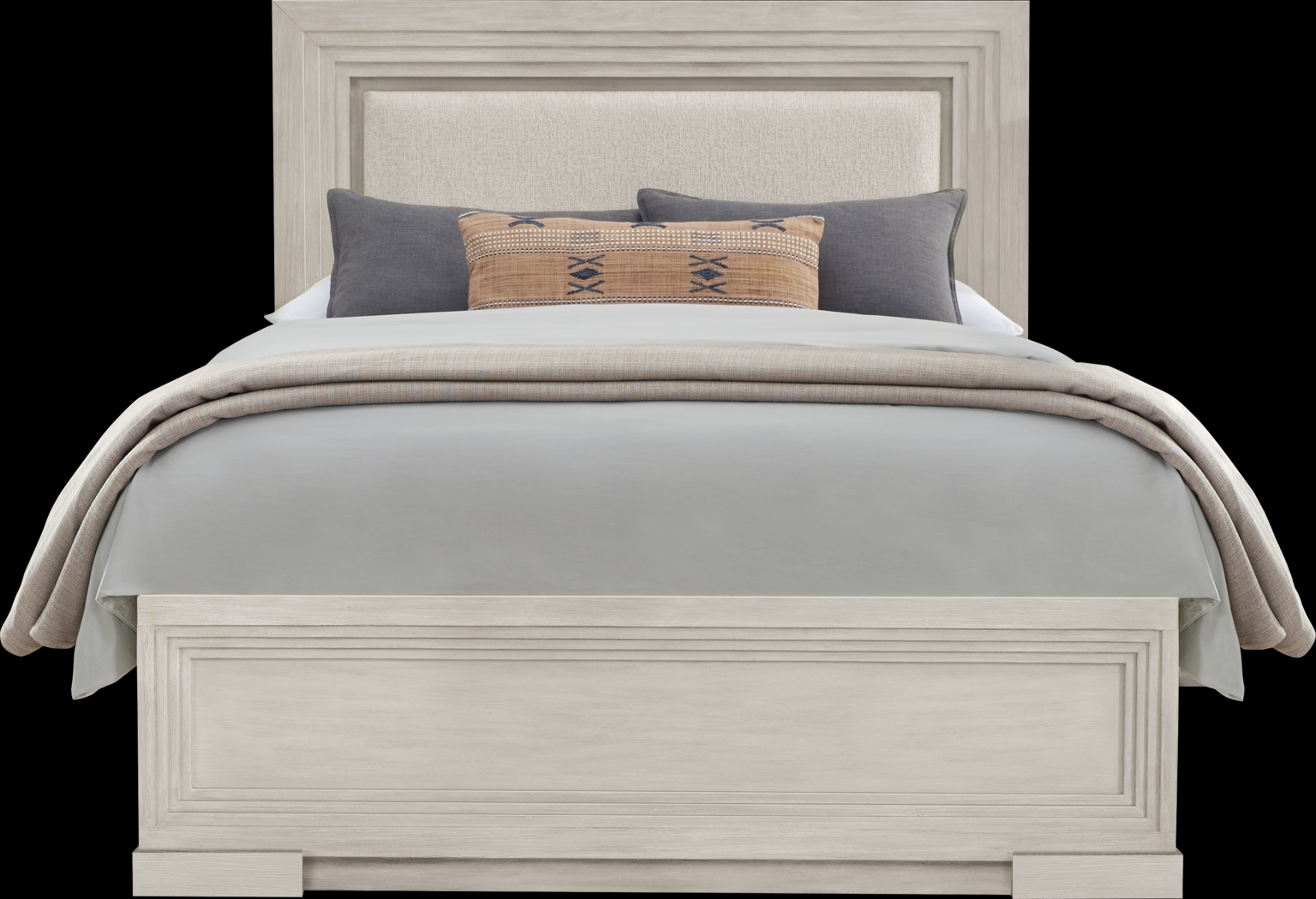 Royal Park Ivory 3 Pc King Panel Bed - Thumbnail - Image 3