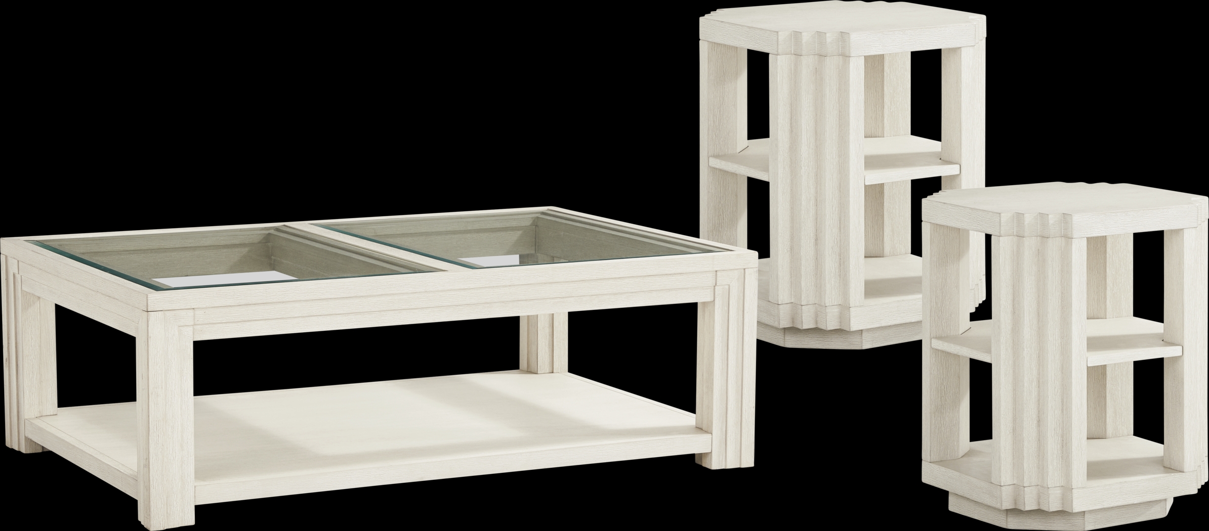 Royal Park Ivory 3 Pc Table Set - Thumbnail - Image 1