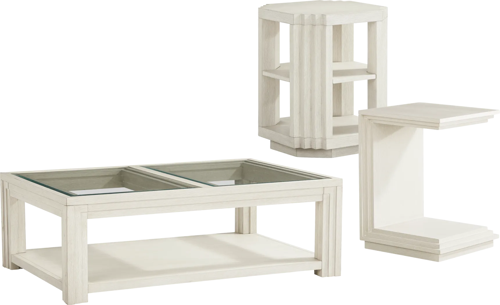 Royal Park Ivory 3 Pc Table Set - Thumbnail - Image 1