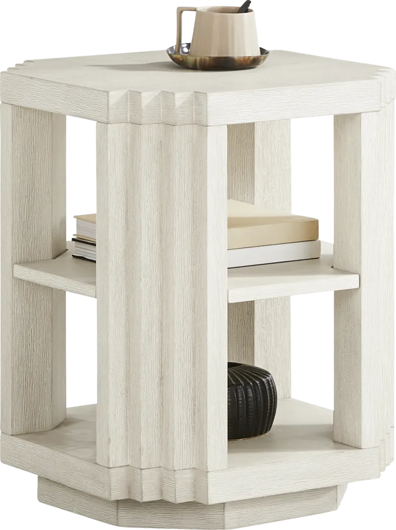 Royal Park Ivory Chairside Table - Thumbnail - Image 2
