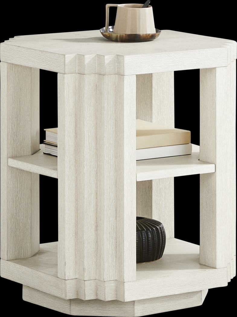 Royal Park Ivory Chairside Table - Thumbnail - Image 2