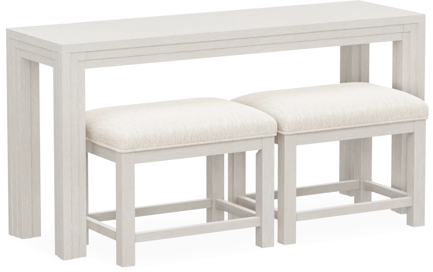 Royal Park Ivory Sofa Table with Stools - Thumbnail - Image 2