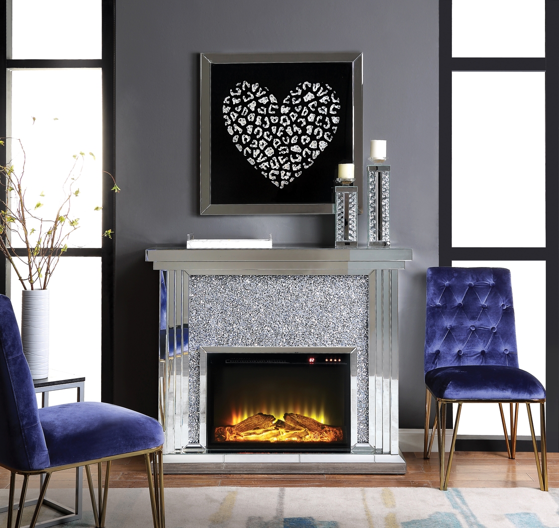 Royalston Silver 47 in. Console, With Electric Fireplace - Thumbnail - Image 2