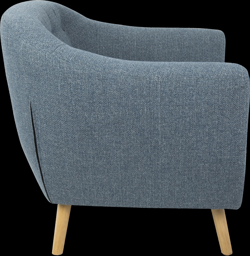 Rozelle Blue Accent Chair - Thumbnail - Image 4