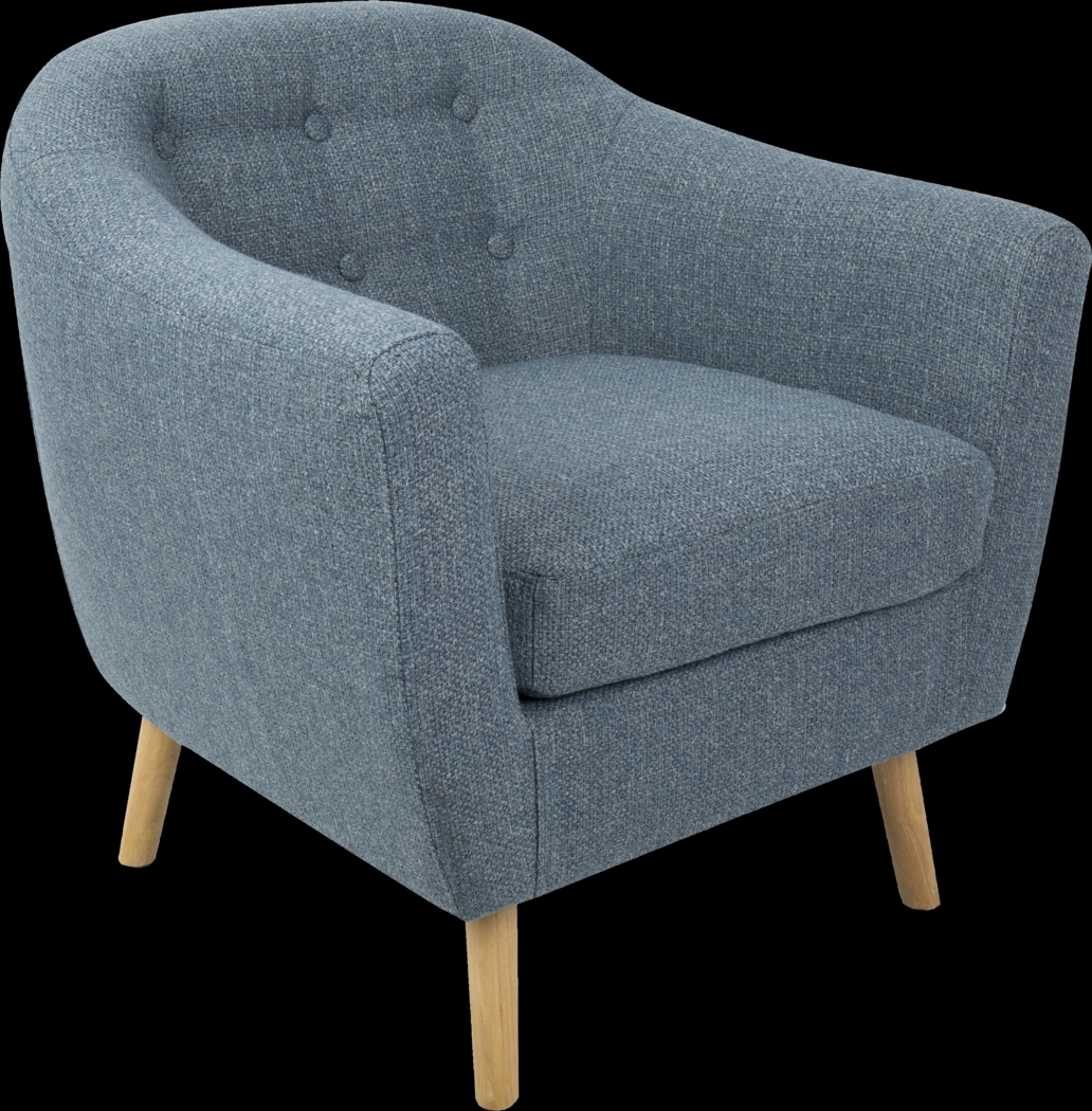 Rozelle Blue Accent Chair - Thumbnail - Image 1