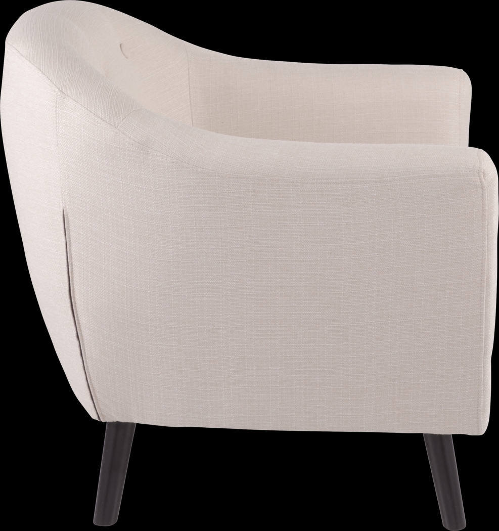 Rozelle Cream Accent Chair - Thumbnail - Image 3