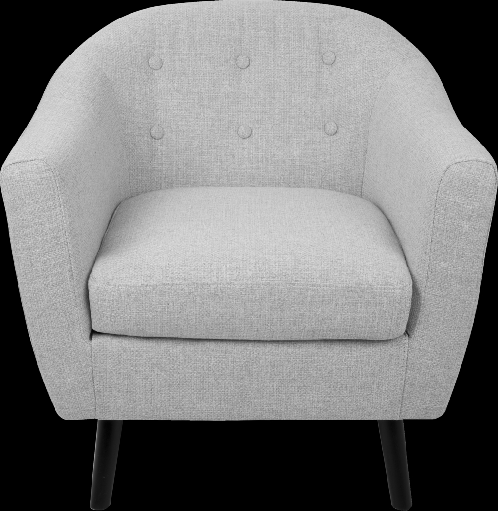 Rozelle Light Gray Accent Chair - Thumbnail - Image 4