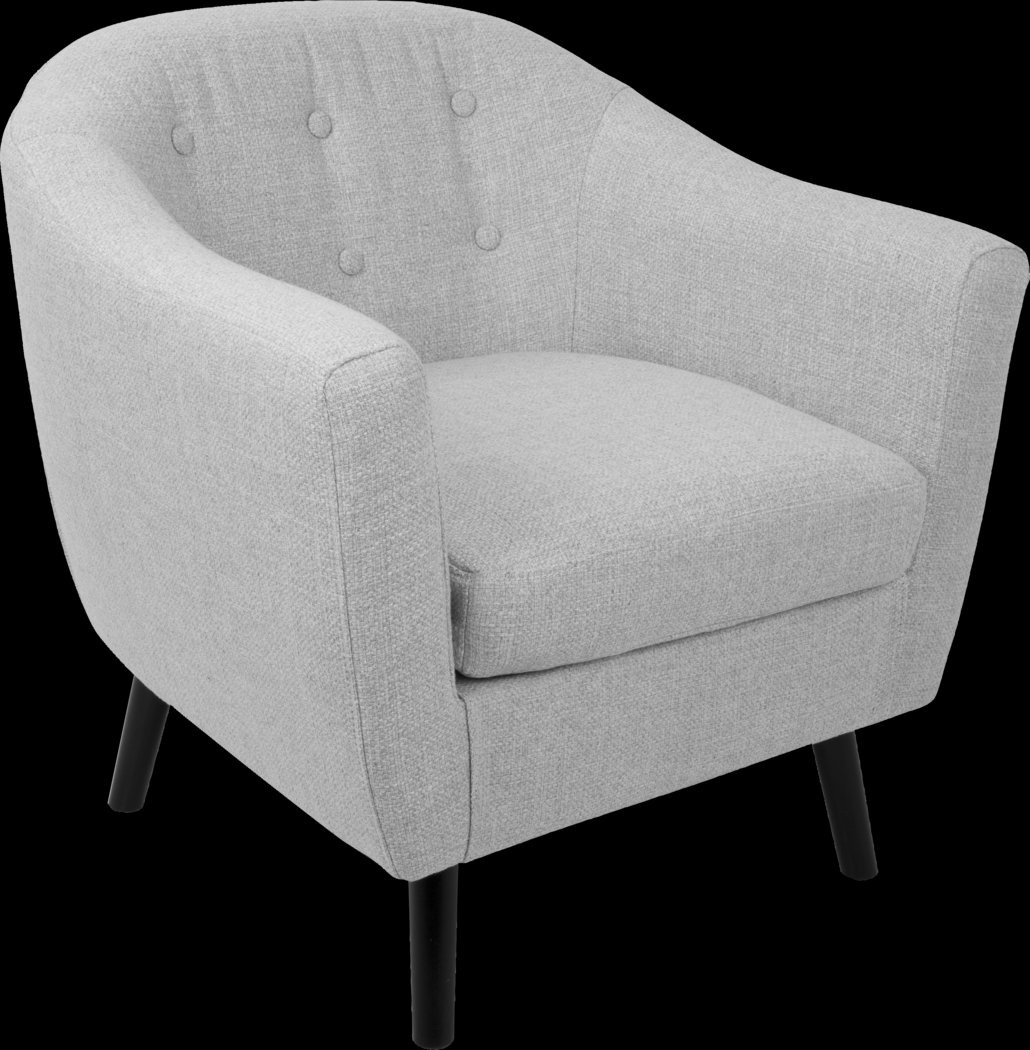 Rozelle Light Gray Accent Chair - Thumbnail - Image 1
