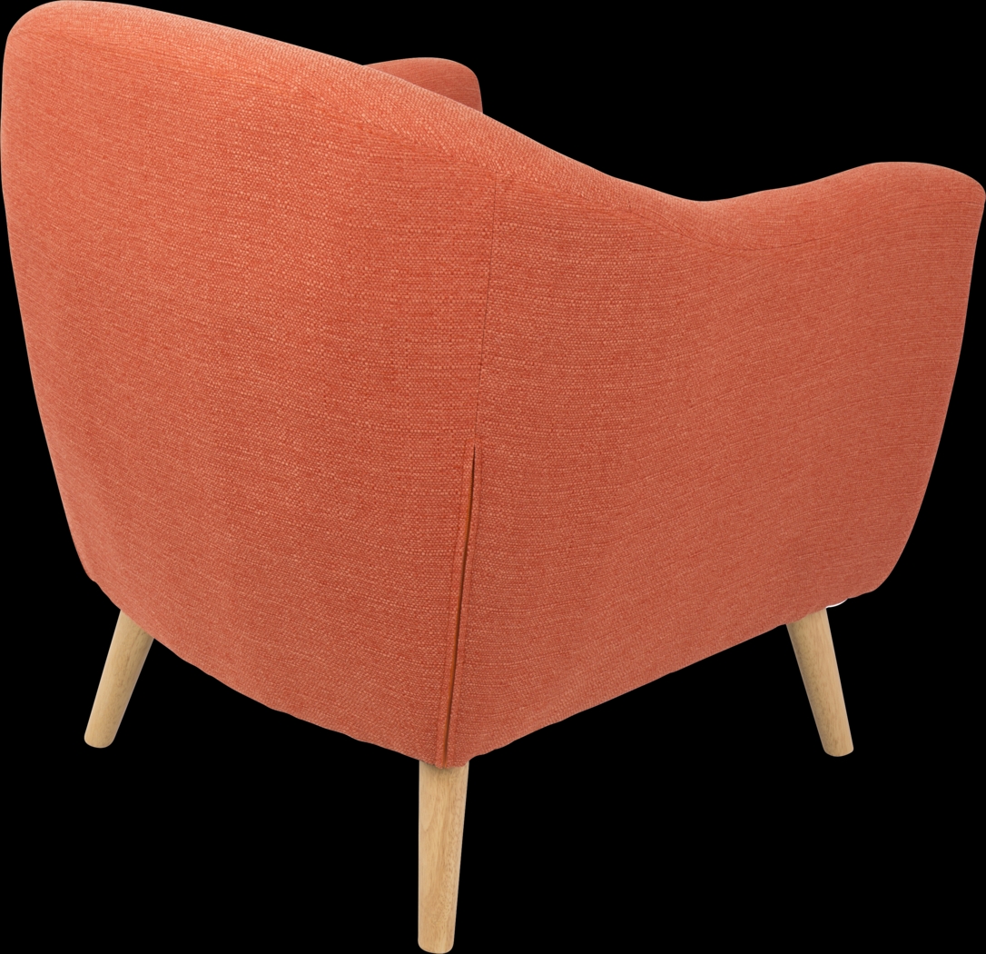 Rozelle Orange Accent Chair - Thumbnail - Image 2