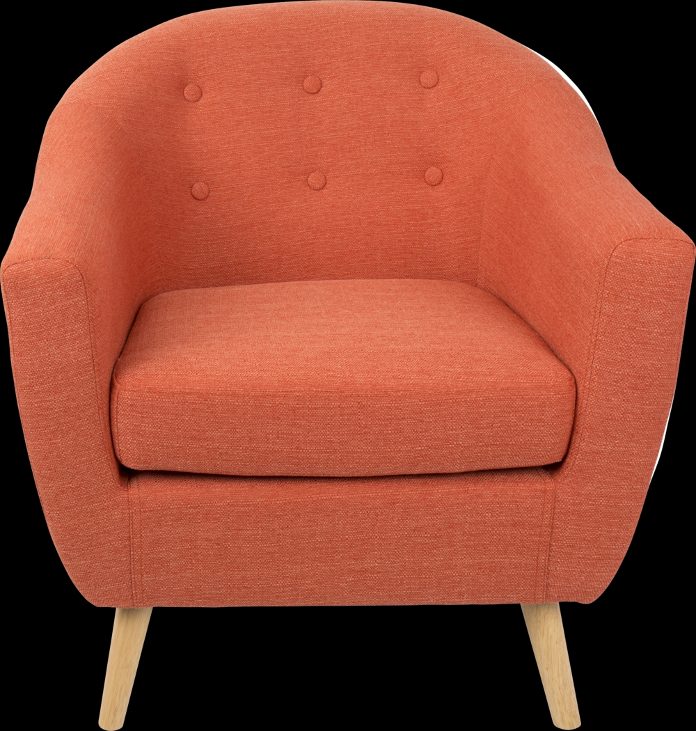 Rozelle Orange Accent Chair - Thumbnail - Image 3