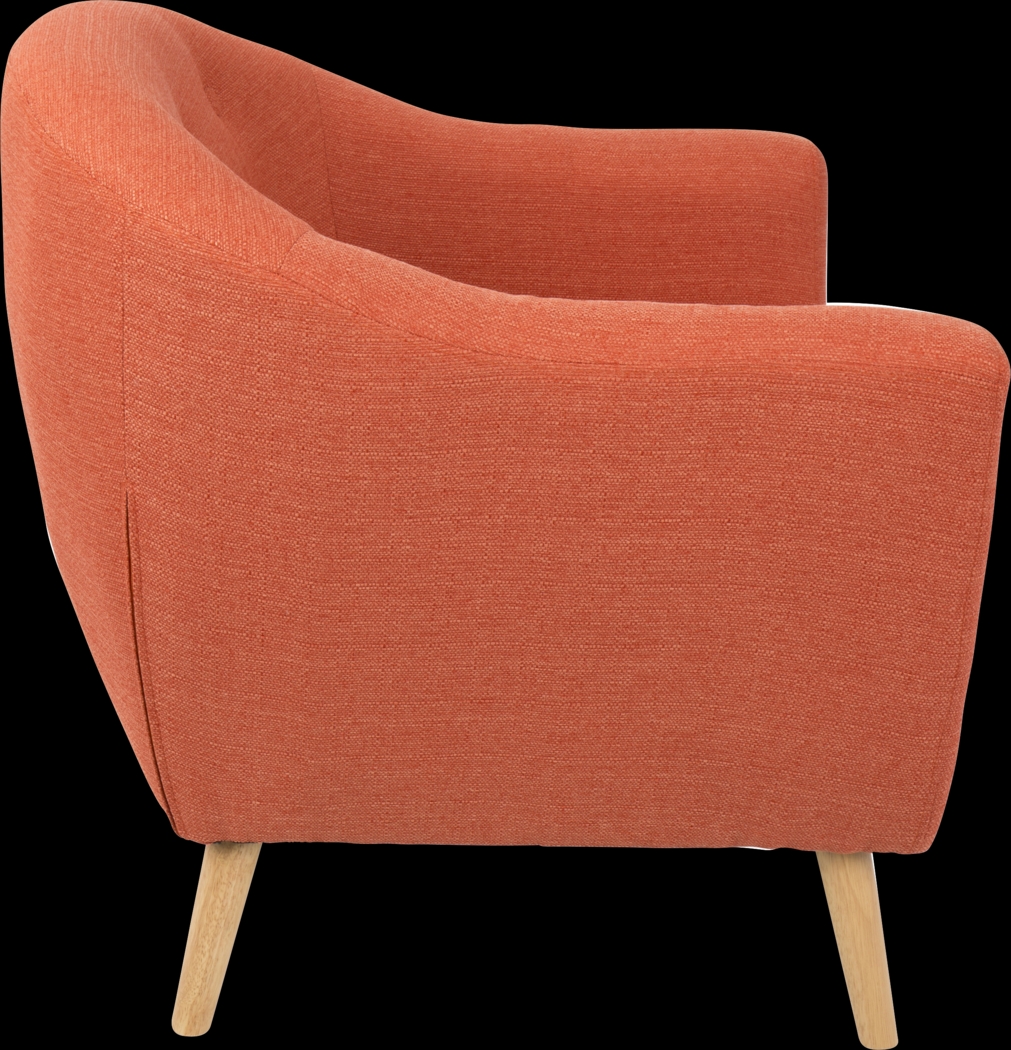 Rozelle Orange Accent Chair - Thumbnail - Image 4