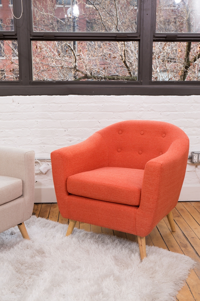 Rozelle Orange Accent Chair - Thumbnail - Image 5