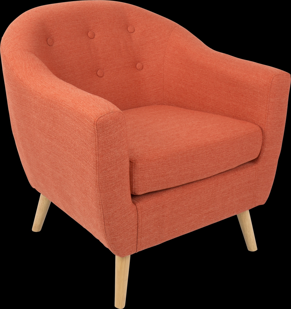 Rozelle Orange Accent Chair - Thumbnail - Image 1