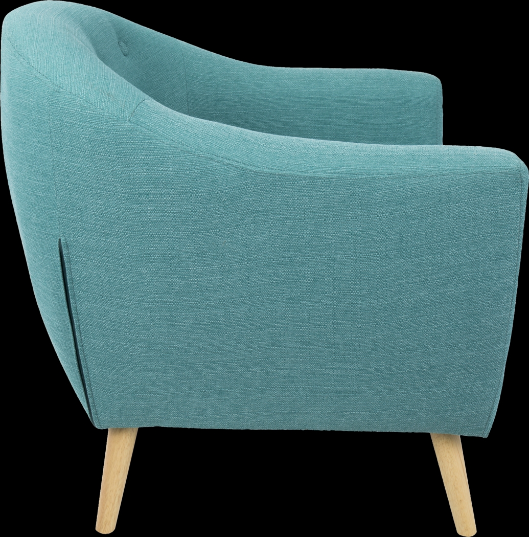 Rozelle Teal Accent Chair - Thumbnail - Image 4