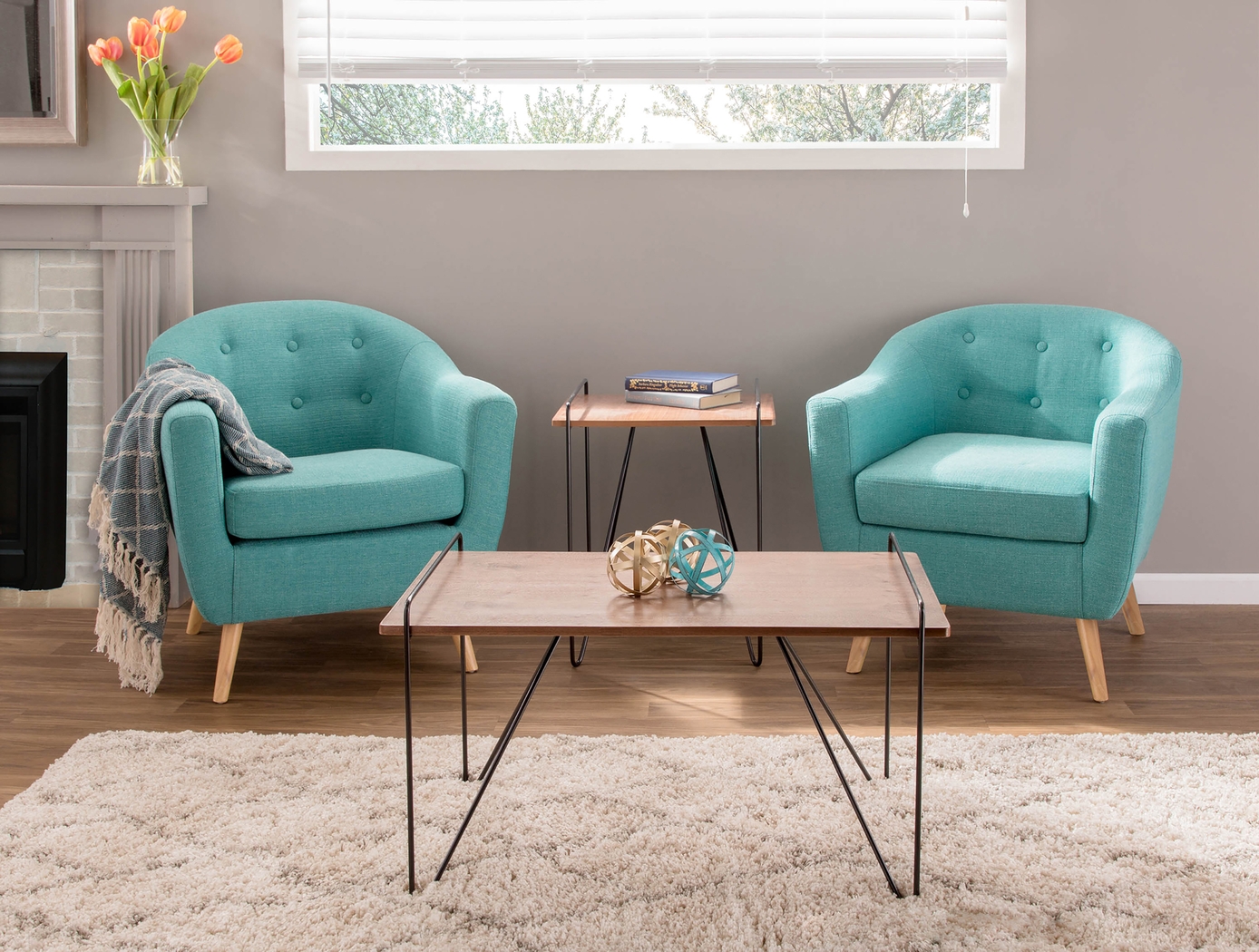 Rozelle Teal Accent Chair - Thumbnail - Image 5