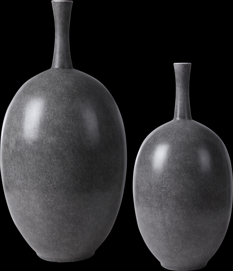 Rubino Gray Vase, Set of 2 - Thumbnail - Image 1