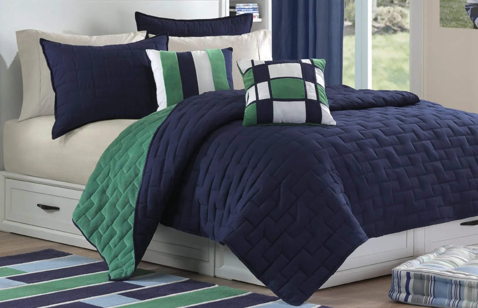 Rugby Full Bed Set - Thumbnail - Image 1