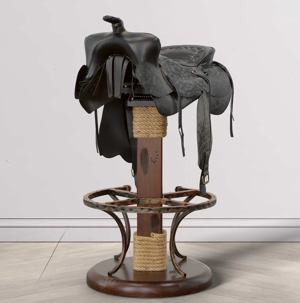 Rulen Brown Swivel Barstool - Thumbnail - Image 2