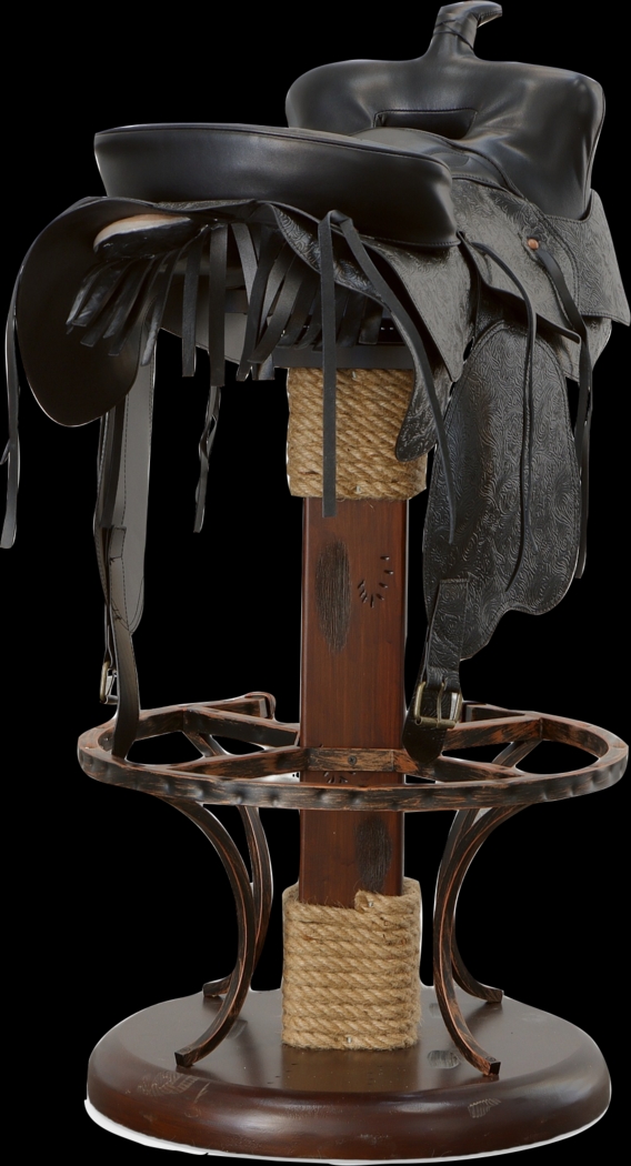 Rulen Brown Swivel Barstool - Thumbnail - Image 3