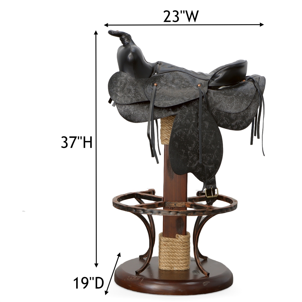 Rulen Brown Swivel Barstool - Thumbnail - Image 4