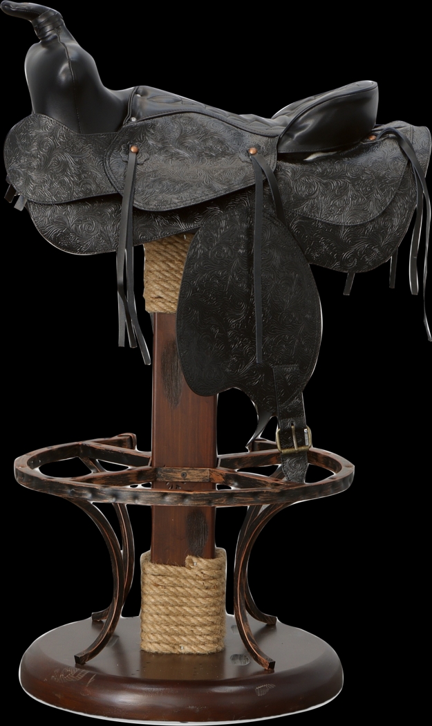 Rulen Brown Swivel Barstool - Thumbnail - Image 1