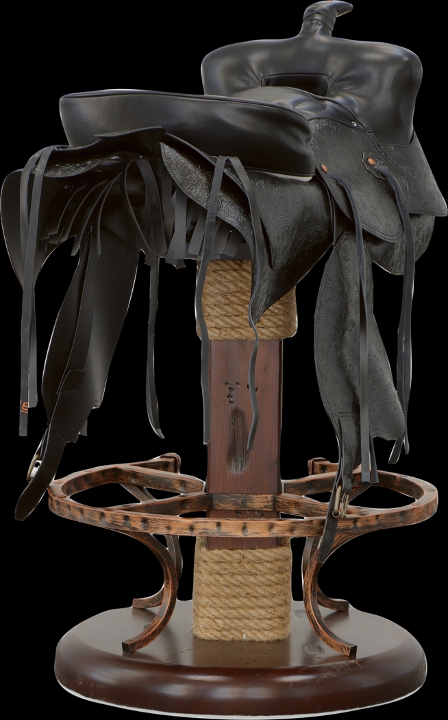 Rulen Brown Swivel Counter Height Stool - Thumbnail - Image 3