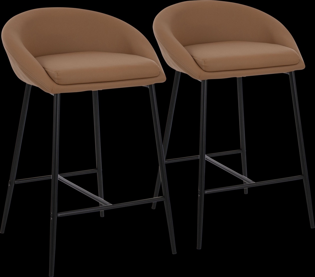 Ruley Camel Counter Height Stool, Set of 2 - Thumbnail - Image 1