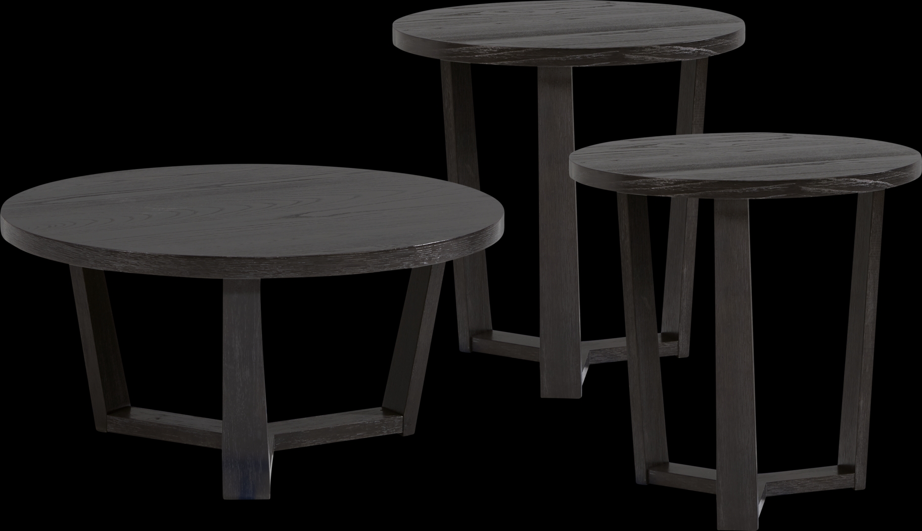Rumie Brown 3 Pc Occasional Table Set - Thumbnail - Image 1
