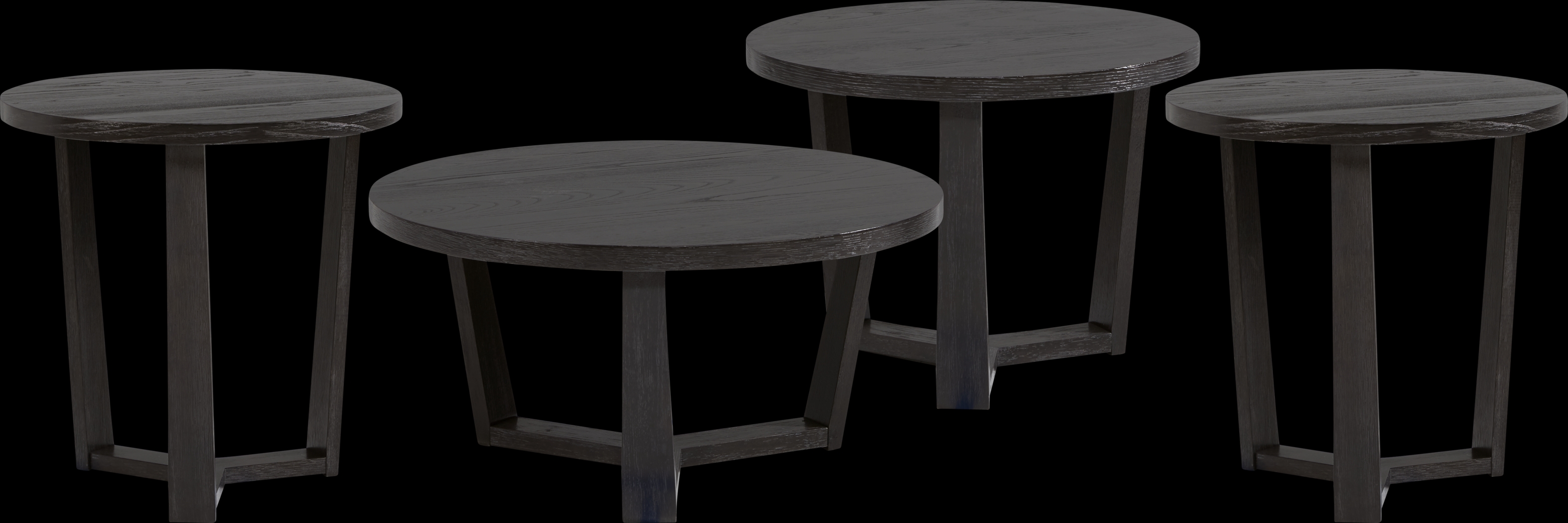 Rumie Brown 4 Pc Occasional Table Set - Thumbnail - Image 1