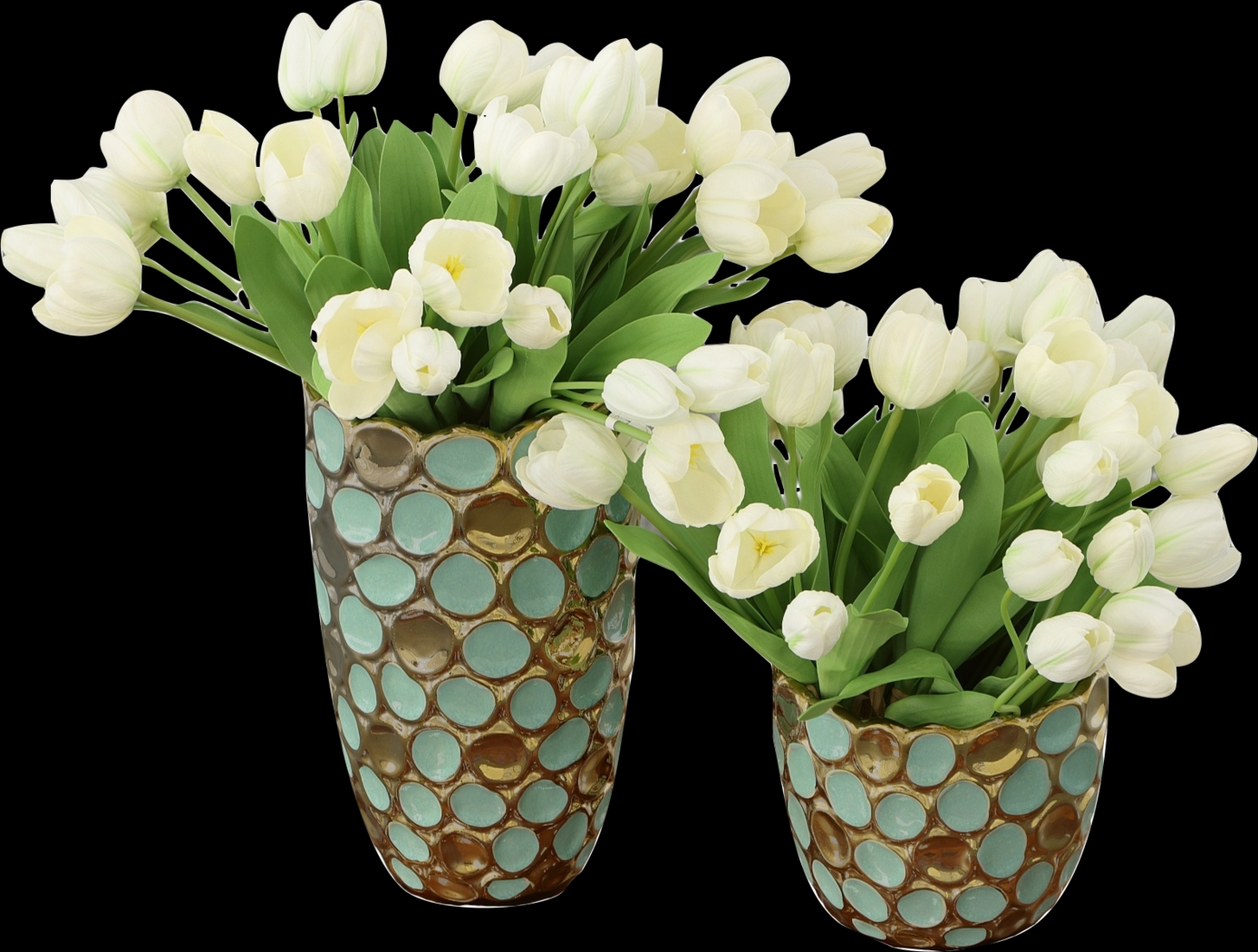 Runako Turquoise Vase, Set of 2 - Thumbnail - Image 2