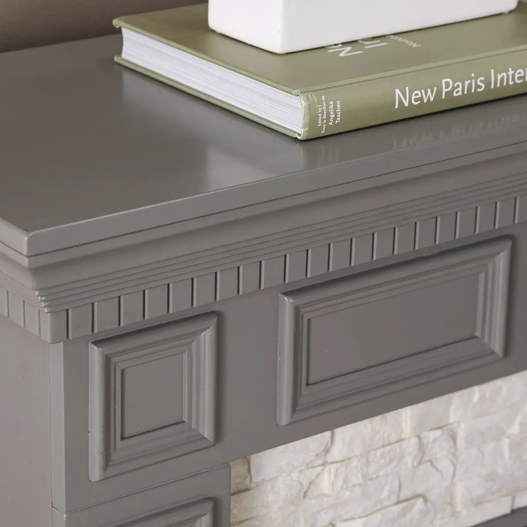 Runnelwood II Gray 50 in. Console With Electric Log Fireplace - Thumbnail - Image 3