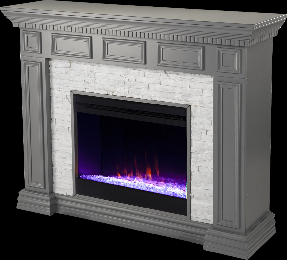 Runnelwood I Gray 50 in. Console, With Color Changing Electric Fireplace - Thumbnail - Image 1