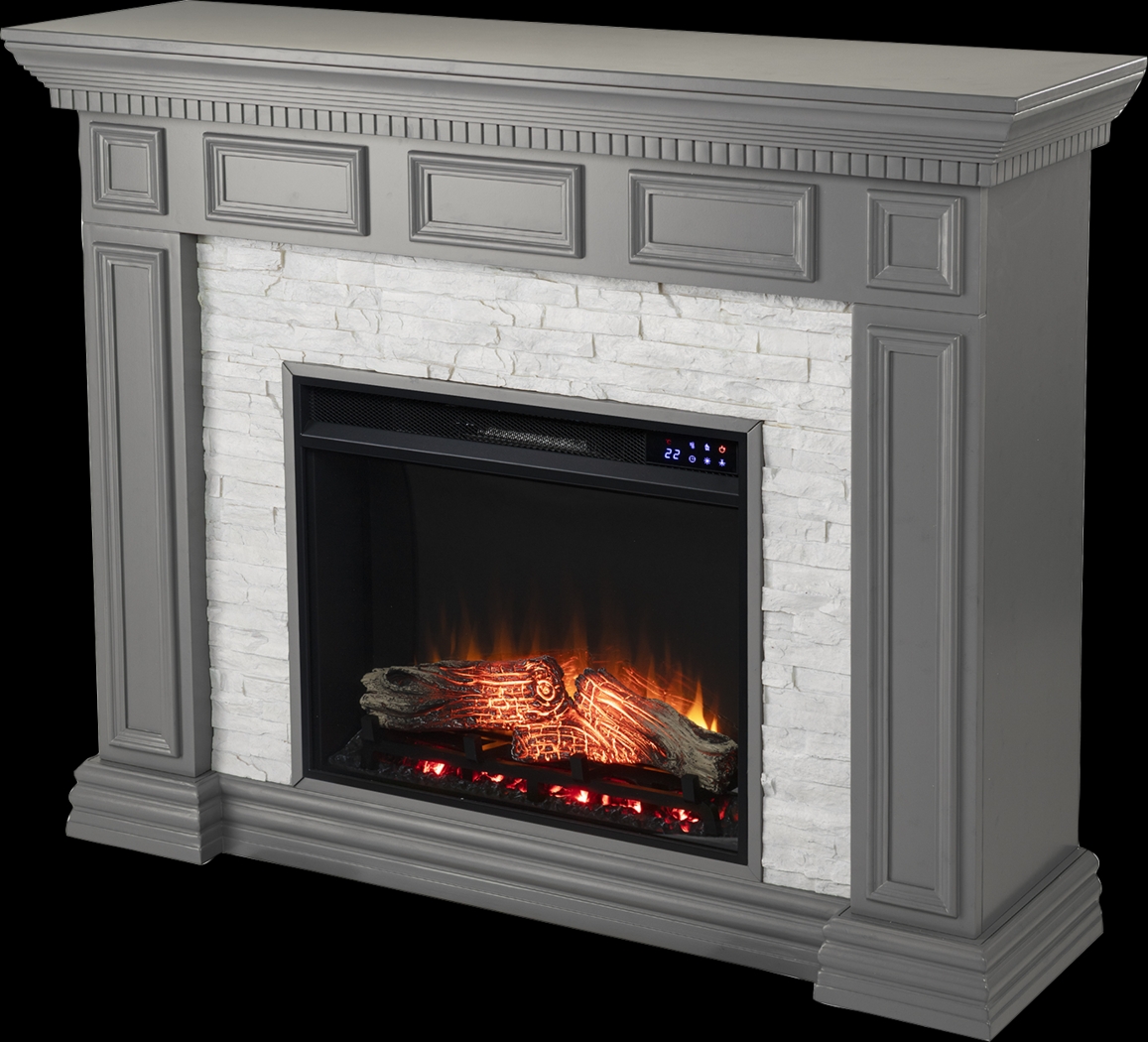 Runnelwood IV Gray 50 in. Console With Touch Panel Electric Fireplace - Thumbnail - Image 1