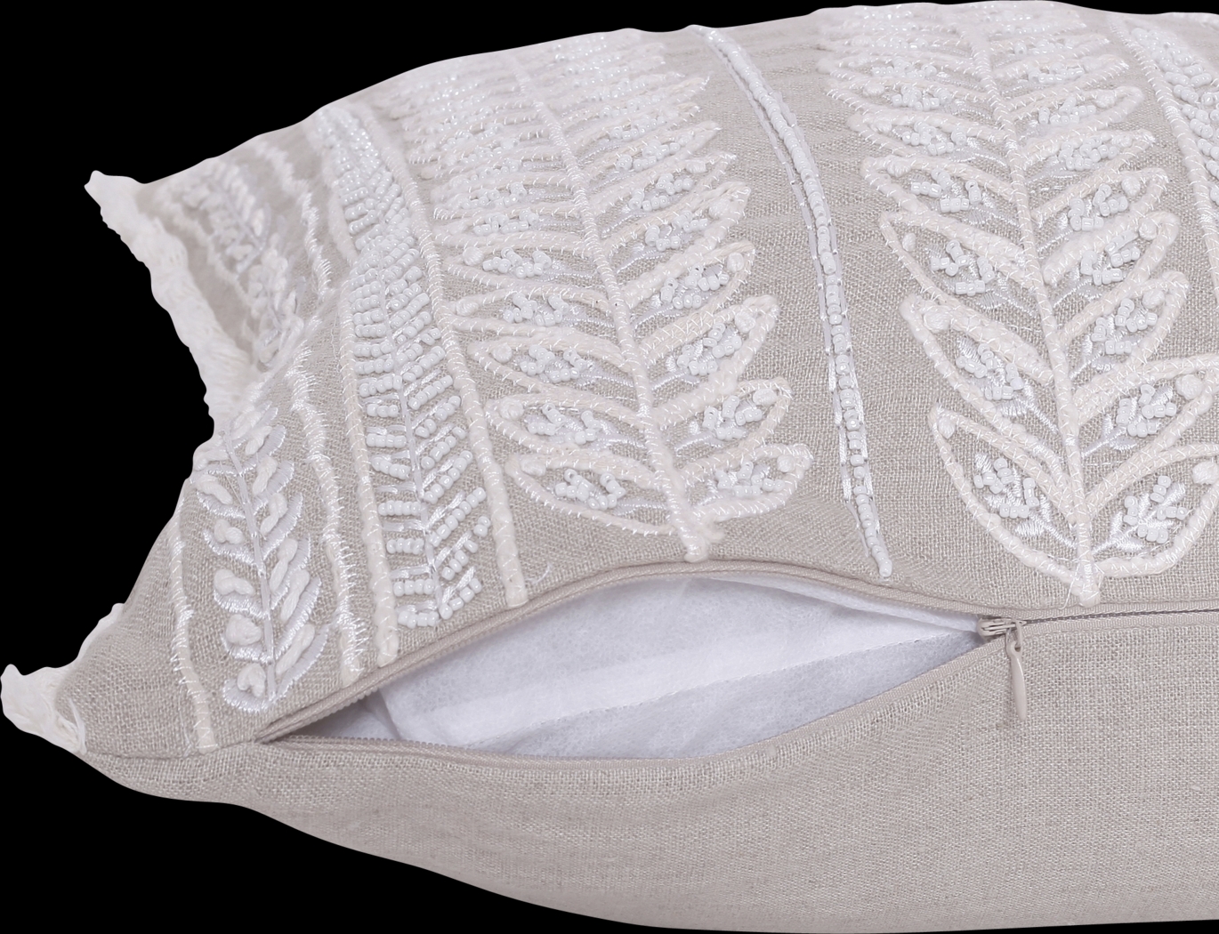 Running Bay Beige Lumbar Pillow - Thumbnail - Image 7