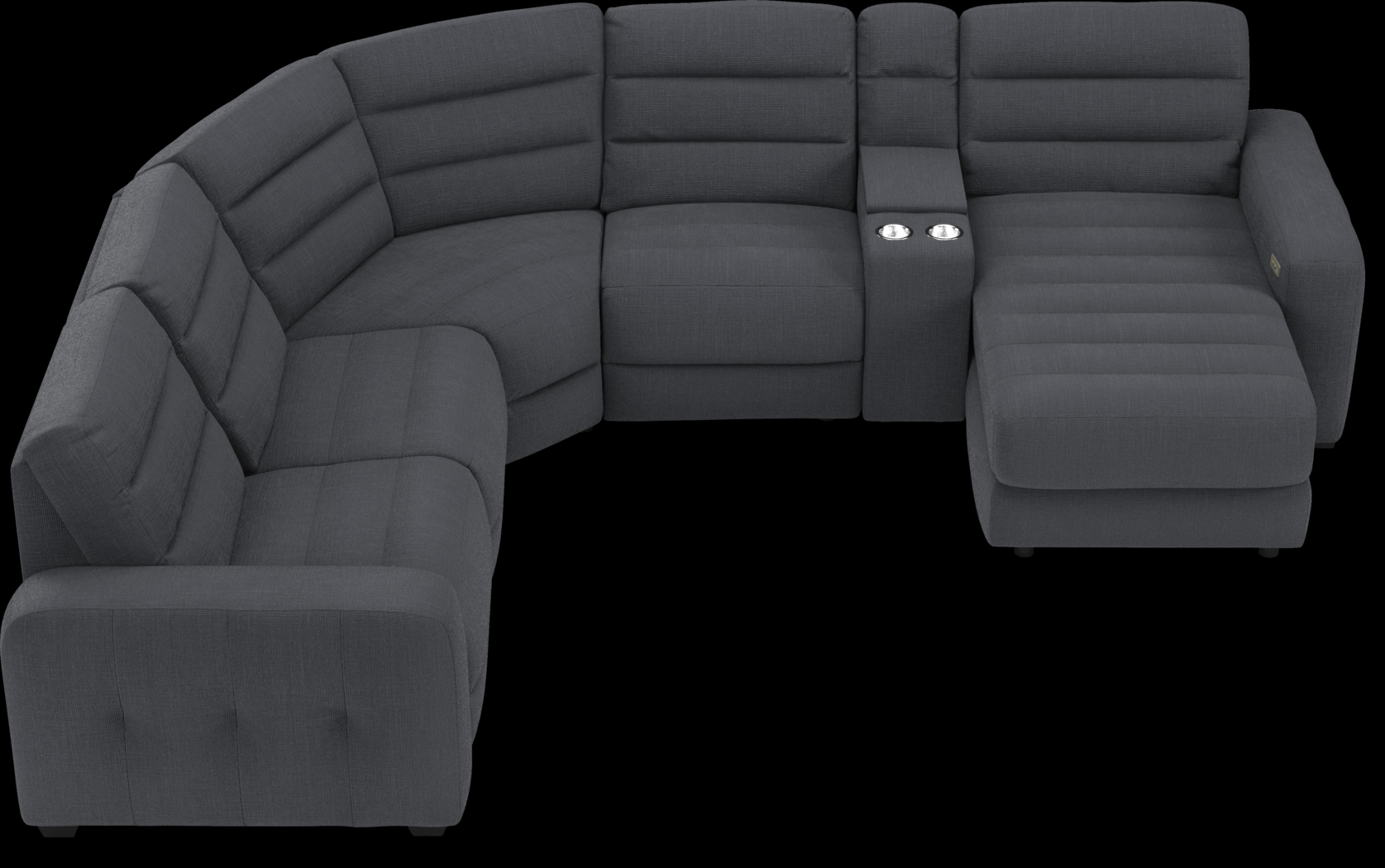 Runyon Canyon Navy 6 Pc Power Reclining Sectional - Thumbnail - Image 4