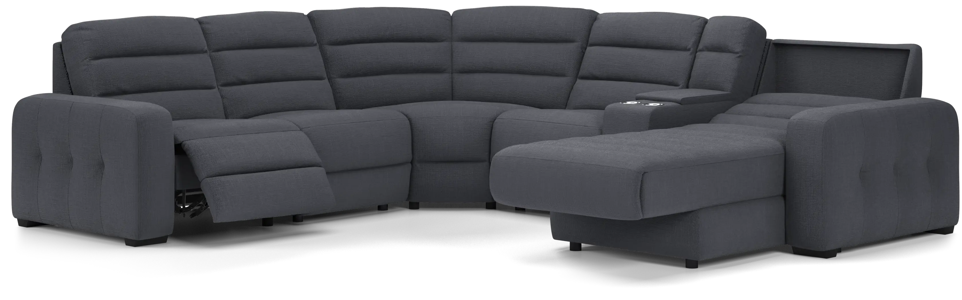 Runyon Canyon Navy 6 Pc Power Reclining Sectional - Image 6