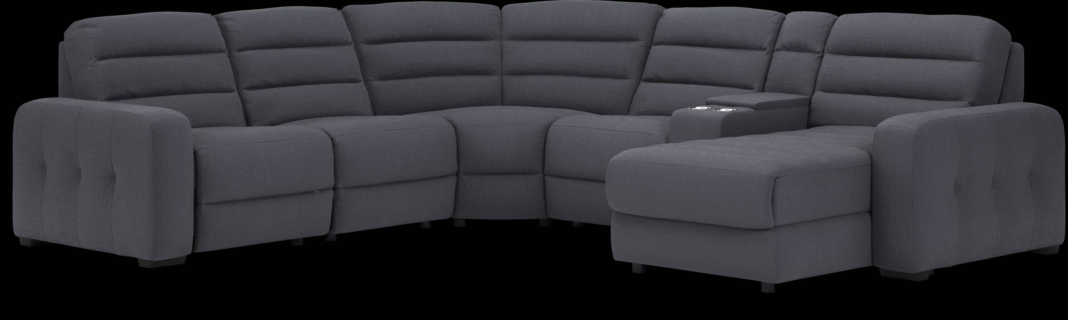 Runyon Canyon Navy 6 Pc Power Reclining Sectional - Thumbnail - Image 1